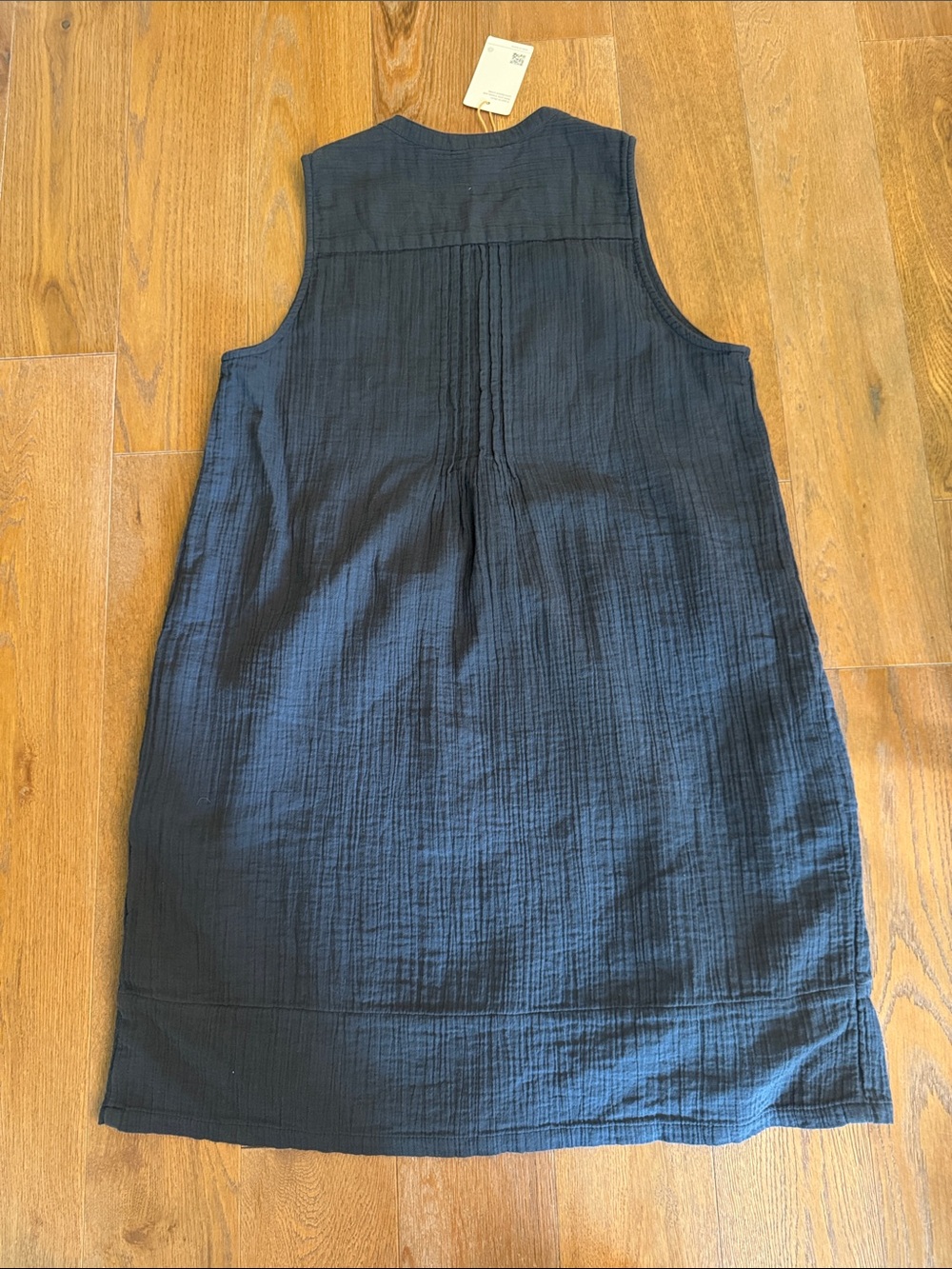 Quince 100% Organic Cotton Gauze Sleeveless Swing Dress - Picture 2 of 5